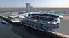 Aerial of proposed St. Louis NFL stadium