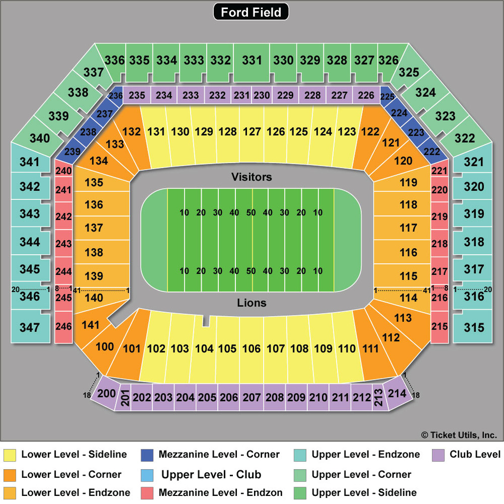 Ford Field Seating Map