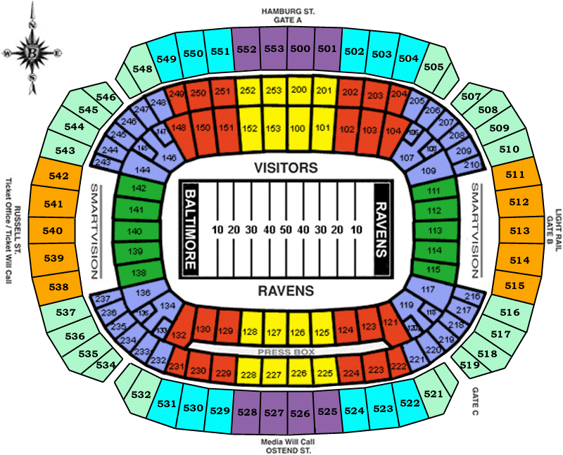 M&T Bank Stadium, Baltimore Ravens football stadium - Stadiums of Pro ...